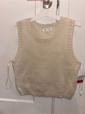 Beige Knit Sweater Vest NWT